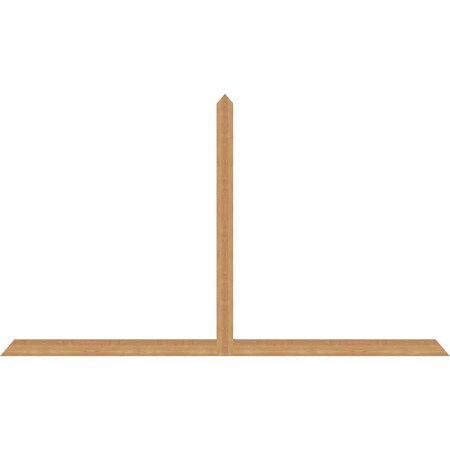 Ekena Millwork Portland Timber Gable Bracket, Western Red Cedar, 96"W x 56"H x 1 1/2"D x 3 1/2"F, 14/12 Pitch GBW096X56X0204POR00SWR